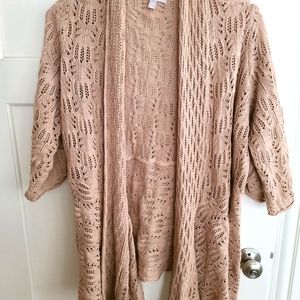 Knit taupe colored cardigan